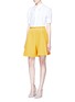 Figure View - Click To Enlarge - DELPOZO - Virgin wool crepe shorts