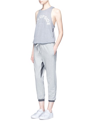 Figure View - Click To Enlarge - THE UPSIDE - 'Recovery Trackie' colourblock drawstring track pants