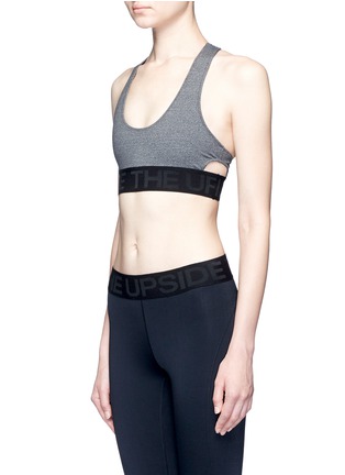 Front View - Click To Enlarge - THE UPSIDE - 'Marle Chrissy' elastic T-back sports bra
