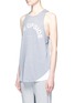 Front View - Click To Enlarge - THE UPSIDE - 'Spliced Markova' mesh racerback tank top