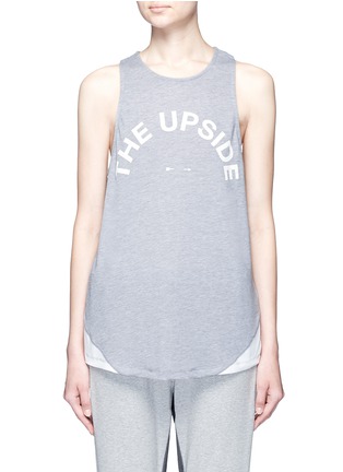 Main View - Click To Enlarge - THE UPSIDE - 'Spliced Markova' mesh racerback tank top