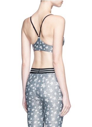 Back View - Click To Enlarge - THE UPSIDE - Graffiti star print sports bra top