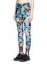 Front View - Click To Enlarge - THE UPSIDE - 'Aloha Tropical' print performance leggings