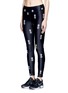 Front View - Click To Enlarge - THE UPSIDE - 'Pineapple' print performance leggings