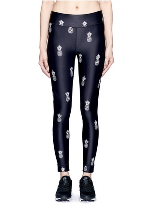 Main View - Click To Enlarge - THE UPSIDE - 'Pineapple' print performance leggings