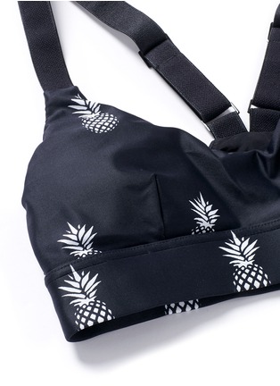 Detail View - Click To Enlarge - THE UPSIDE - 'Pineapple' print sports bra top