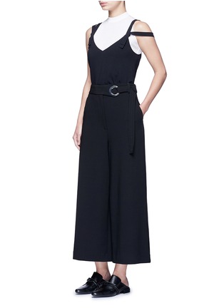 Figure View - Click To Enlarge - PROENZA SCHOULER - Belted wool culottes