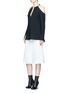 Figure View - Click To Enlarge - PROENZA SCHOULER - Belted double weave crepe skirt