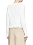 Back View - Click To Enlarge - PROENZA SCHOULER - Fringed woven jacquard wool-cotton top