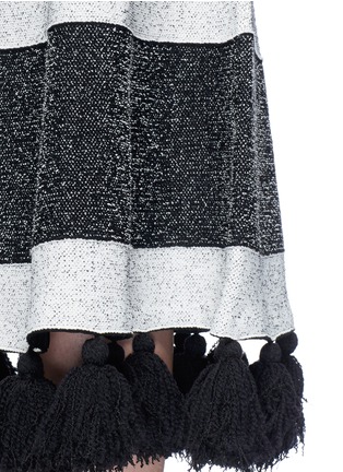 Detail View - Click To Enlarge - PROENZA SCHOULER - Fringe tassel knit flared skirt