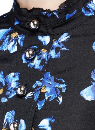 Detail View - Click To Enlarge - PROENZA SCHOULER - Floral print raw trim button georgette blouse