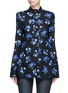 Main View - Click To Enlarge - PROENZA SCHOULER - Floral print raw trim button georgette blouse