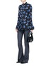 Figure View - Click To Enlarge - PROENZA SCHOULER - Floral print raw trim button georgette blouse