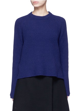 Main View - Click To Enlarge - PROENZA SCHOULER - Side sash tie wool-cashmere sweater