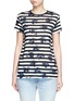 Main View - Click To Enlarge - PROENZA SCHOULER - Floral stripe tissue jersey cotton T-shirt