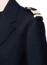 Detail View - Click To Enlarge - NEIL BARRETT - Metallic stripe virgin wool oversize military coat