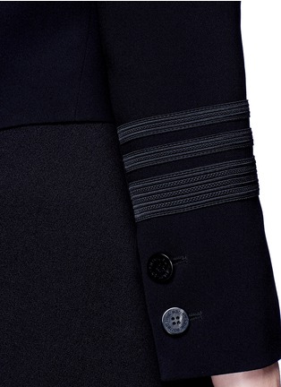 Detail View - Click To Enlarge - NEIL BARRETT - Stripe cuff cropped blazer