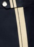 Detail View - Click To Enlarge - NEIL BARRETT - Metallic stripe cotton mini skirt