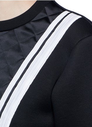 Detail View - Click To Enlarge - NEIL BARRETT - Contrast stripe bonded jersey sweatshirt