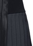 Detail View - Click To Enlarge - NEIL BARRETT - Satin stripe pleat crepe dress