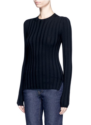 Front View - Click To Enlarge - ACNE STUDIOS - 'Carin' Merino wool blend rib knit sweater