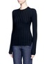 Front View - Click To Enlarge - ACNE STUDIOS - 'Carin' Merino wool blend rib knit sweater