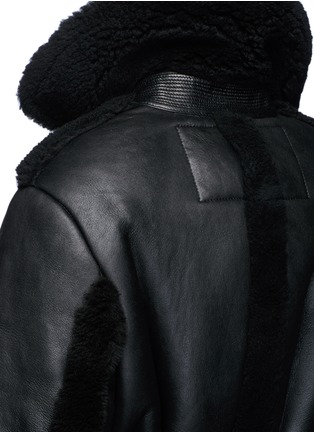 Detail View - Click To Enlarge - ACNE STUDIOS - 'Fayette' lambskin shearling belted leather coat
