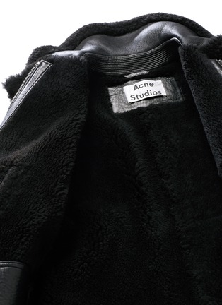  - ACNE STUDIOS - 'Fayette' lambskin shearling belted leather coat