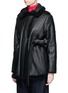 Front View - Click To Enlarge - ACNE STUDIOS - 'Fayette' lambskin shearling belted leather coat