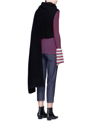 Back View - Click To Enlarge - ACNE STUDIOS - 'Jodi' rib knit wool wrap scarf