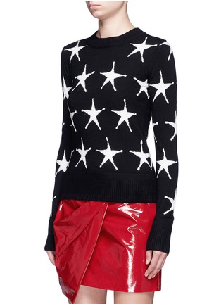 Front View - Click To Enlarge - ACNE STUDIOS - 'Pacis' star intarsia wool sweater