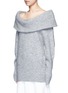 Front View - Click To Enlarge - ACNE STUDIOS - 'Daze' foldover collar mohair blend sweater