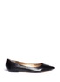 Main View - Click To Enlarge - SAM EDELMAN - Rae' croc embossed trim leather skimmer flats