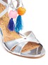 Detail View - Click To Enlarge - SAM EDELMAN - 'Azela' pompom tassel mirror sandals