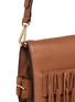Detail View - Click To Enlarge - REBECCA MINKOFF - Heavy Laced' fringe trim crossbody clutch