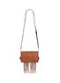 Back View - Click To Enlarge - REBECCA MINKOFF - Heavy Laced' fringe trim crossbody clutch