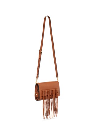 Front View - Click To Enlarge - REBECCA MINKOFF - Heavy Laced' fringe trim crossbody clutch