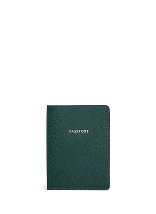 Main View - Click To Enlarge - GLOBE-TROTTER - Saffiano leather passport holder