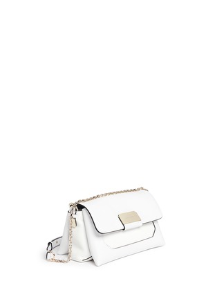 Front View - Click To Enlarge - STUART WEITZMAN - 'Eastside Daily' pebbled panel leather chain shoulder bag