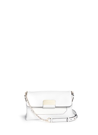 Main View - Click To Enlarge - STUART WEITZMAN - 'Eastside Daily' pebbled panel leather chain shoulder bag