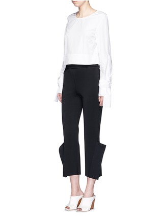 Figure View - Click To Enlarge - STELLA MCCARTNEY - 'Strong Shapes' knit winged pants