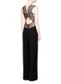 Figure View - Click To Enlarge - STELLA MCCARTNEY - Embroidered mesh lace wool jumpsuit