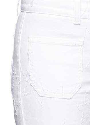 Detail View - Click To Enlarge - STELLA MCCARTNEY - Frayed star embroidery boyfriend denim pants