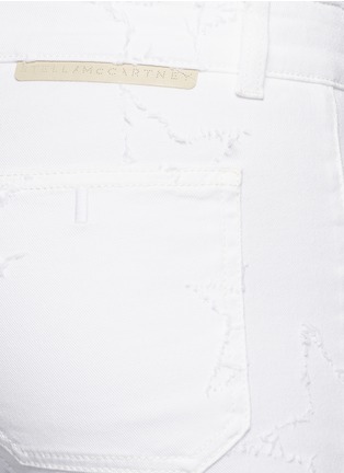 Detail View - Click To Enlarge - STELLA MCCARTNEY - Frayed star embroidery boyfriend denim pants