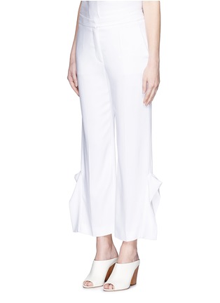 Front View - Click To Enlarge - STELLA MCCARTNEY - 'Strong Shapes' cady winged pants