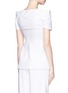 Back View - Click To Enlarge - STELLA MCCARTNEY - Structured off-shoulder cotton piqué top