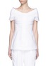 Main View - Click To Enlarge - STELLA MCCARTNEY - Structured off-shoulder cotton piqué top