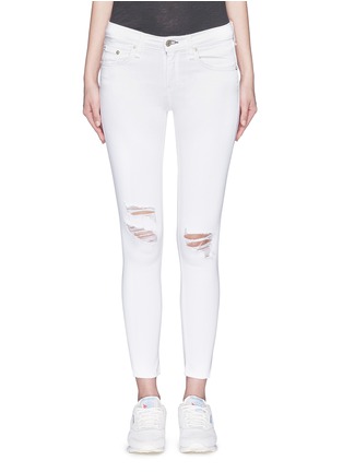 Detail View - Click To Enlarge - RAG & BONE - 'Capri' ripped cropped skinny jeans
