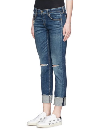 Front View - Click To Enlarge - RAG & BONE - 'The Dre' distressed slim boyfriend jeans