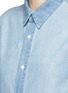 Detail View - Click To Enlarge - RAG & BONE - 'Beau' raw edge washed denim shirt dress